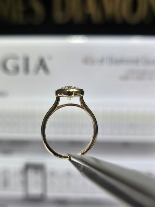 Bezel Oval Rings 💍 3 Carat E/VS1 💎 IGI Labgrown Diamond + 14k solid gold