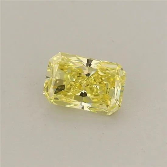 0.23ct Radiant Fancy Vivid Yellow Lab Diamond VS1 IGI