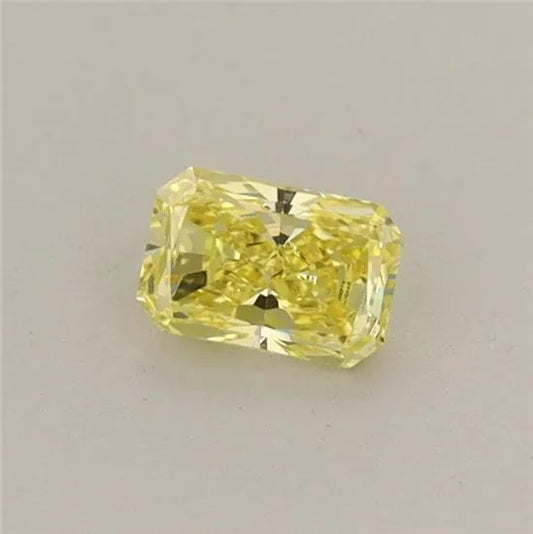 0.23ct Radiant Fancy Vivid Yellow Lab Diamond VS1 IGI