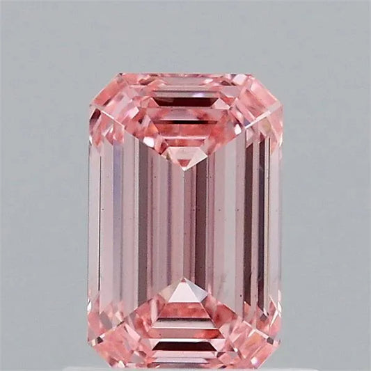 0.91ct Emerald Lab Grown Diamond (Colour Fancy Intense Pink, Clarity VS1, IGI Certified)