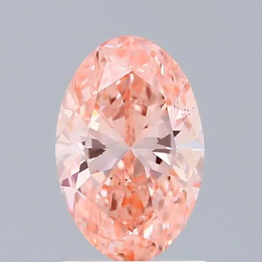 0.95ct Oval Lab Grown Diamond (Colour Fancy Vivid Pink, Clarity VS2, IGI Certified)