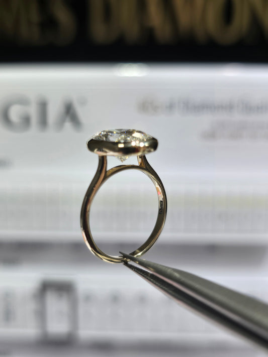 Bezel Oval rings 💍 5 Carat Oval E/VS1 💎 IGI Labgrown Diamond