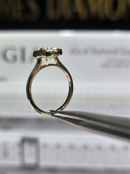 Bezel Cushion ring 💍 3 Carat E/VS1 💎 IGI Labgrown Diamomd