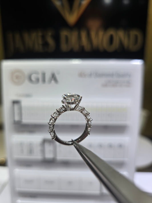 Pear Rings 💍 Center 4.79 Carat F/VS2 💎 IGI Labgrow Diamomd
