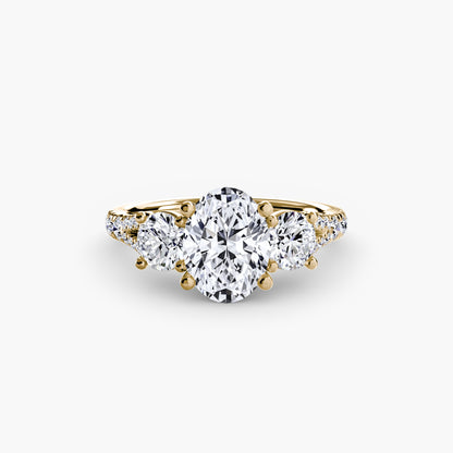 Three-Stone with Pavé Band 3