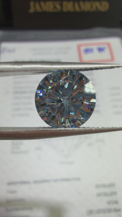 3.02ct Round Brilliant Lab Grown Diamond (Fancy Vivid Blue, VS2, IGI Certified)